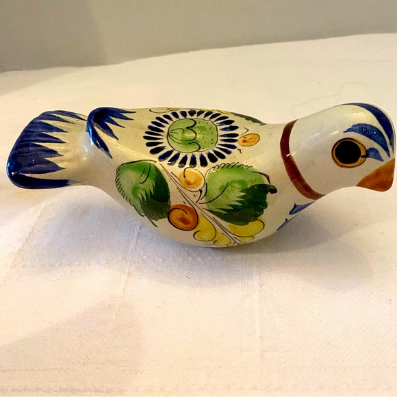 Mexican tonala hand painted bird - Picture 2 of 7